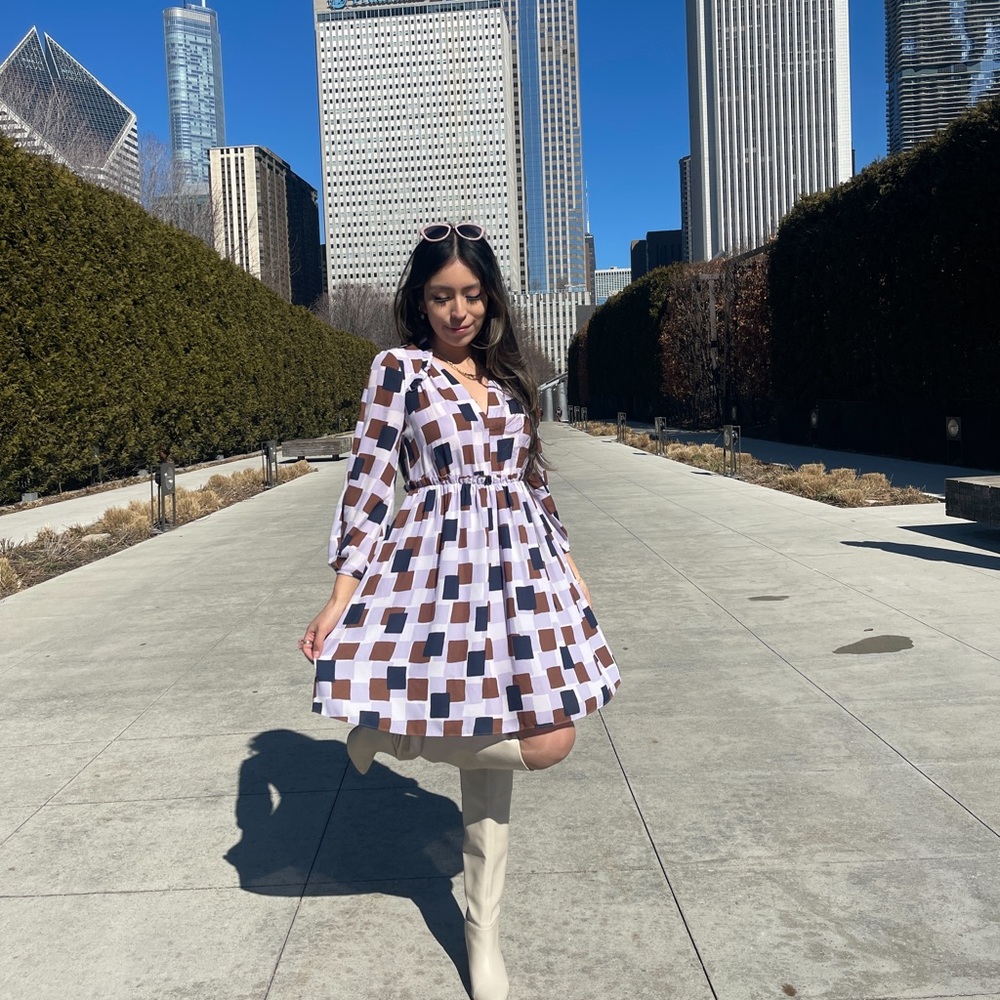 Purple spring dress